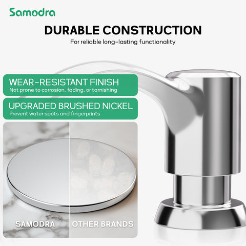 SAMODRA durable ABS plastic finish for long-lasting sink compatibility