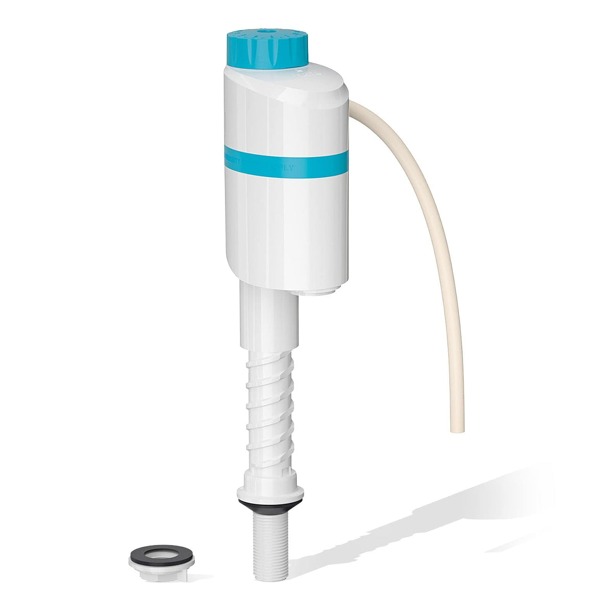 SAMODRA silent fill valve close-up showing quiet operation and fast tank refill