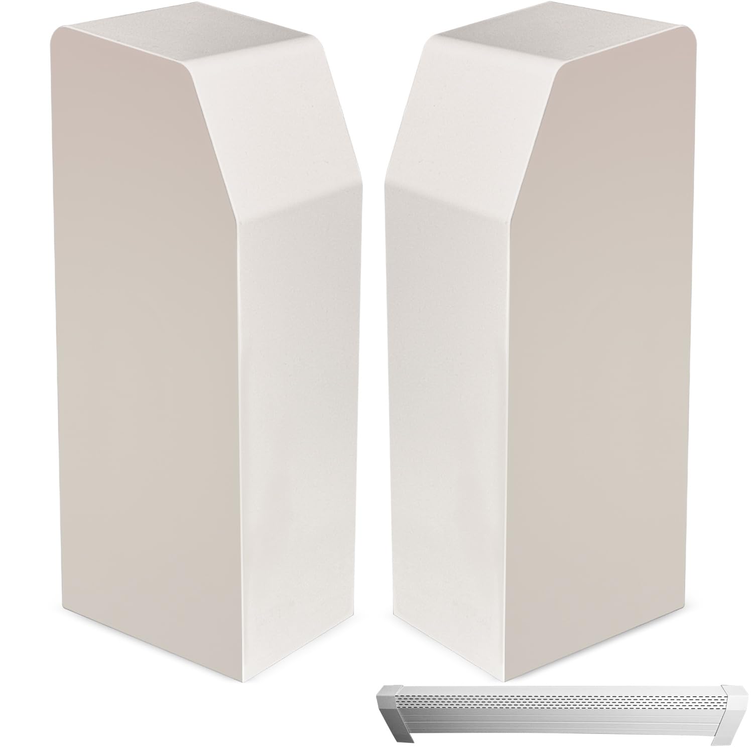 Samorillo left end cap for baseboard heater provides a secure, clean finish.