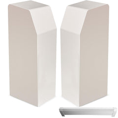 Samorillo left end cap for baseboard heater provides a secure, clean finish.