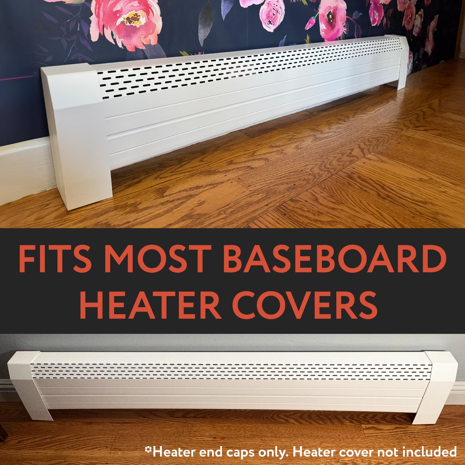 Samorillo right end cap for baseboard heater delivers balanced protection.