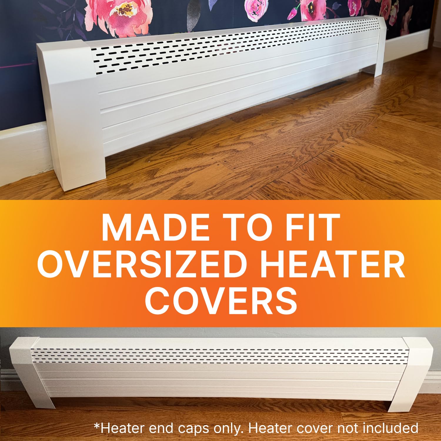 Samorillo tall end cap right ensures a secure right-side attachment for large heater covers.