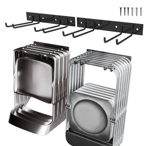 SAMRELAX 2pack folding chair hanger rails keep chairs organized and space-efficient.