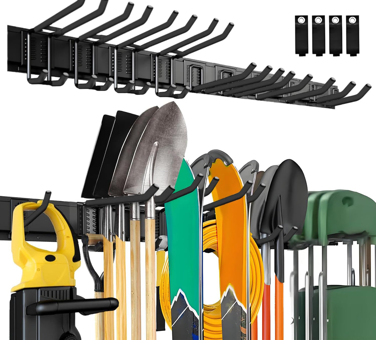 SAMRELAX 64'' garage tool organizer wall mount showing versatile tool storage