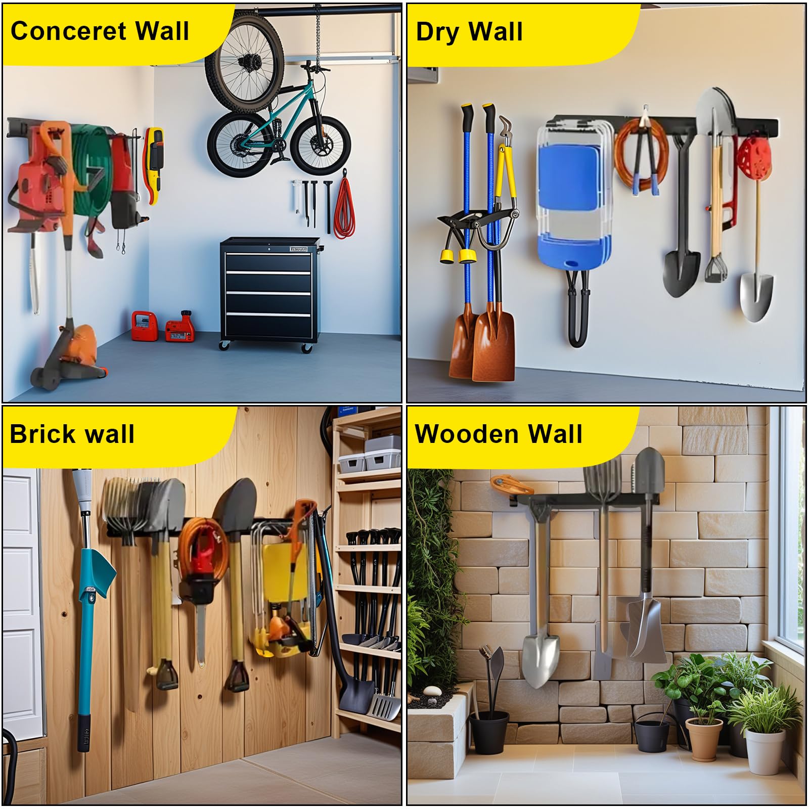 SAMRELAX multifunctional storage system for garage, gym, or workshop