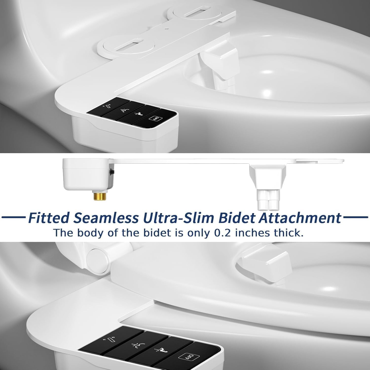 SAMSICHI bidet attachment adjustable pressure for personalized cleanse.