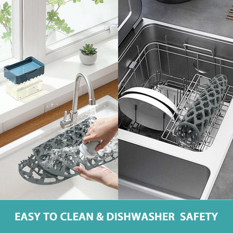 Samsier easy-clean silicone mat; dishwasher safe for quick maintenance.