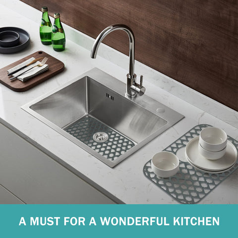 Samsier kitchen sink protector eases daily cleanup and organization.