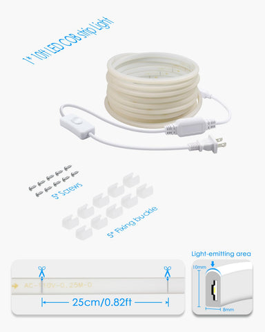 Samsion package includes strip, clips, screws for quick installation