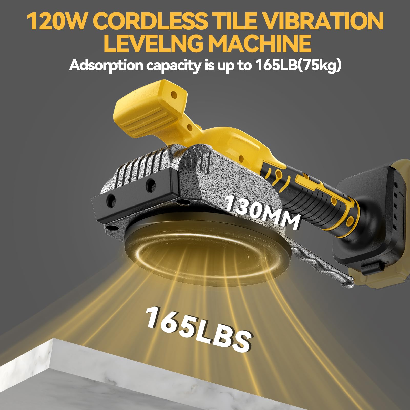 Samvinor aluminum head construction delivers durability for heavy-duty tile work.