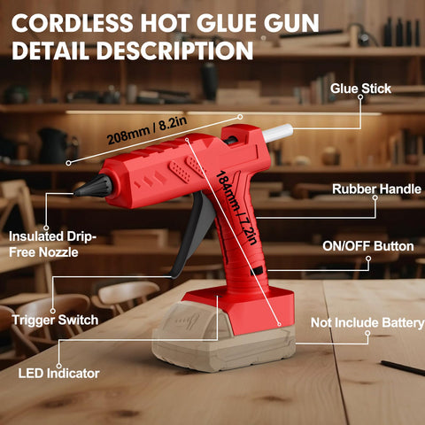 Samvinor glue gun kit includes 30 sticks for immediate use.
