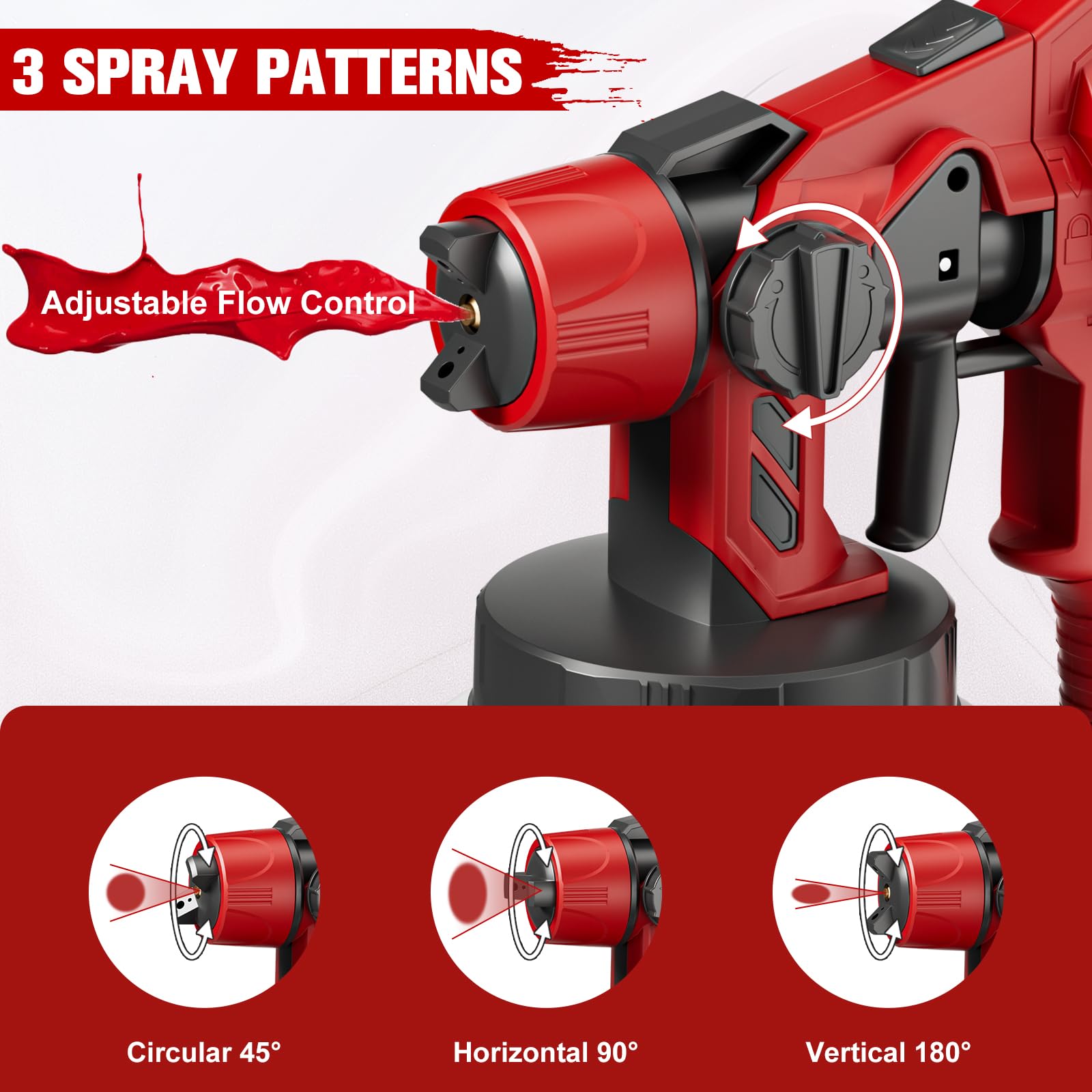 Samvinor sprayer includes two nozzles for versatile painting options.