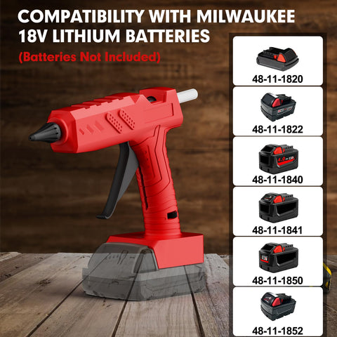 Samvinor cordless glue gun ideal for crafts, repairs, and decorations.