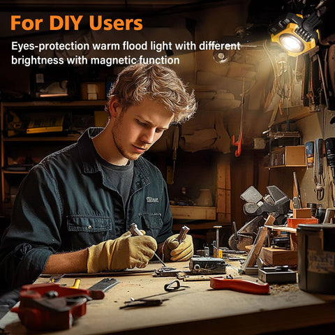 Samyoung work light dual-dial control panel for precise brightness and color temperature.