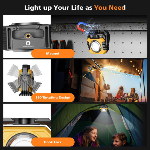 Samyoung magnetic hook and tripod mount option for flexible placement.