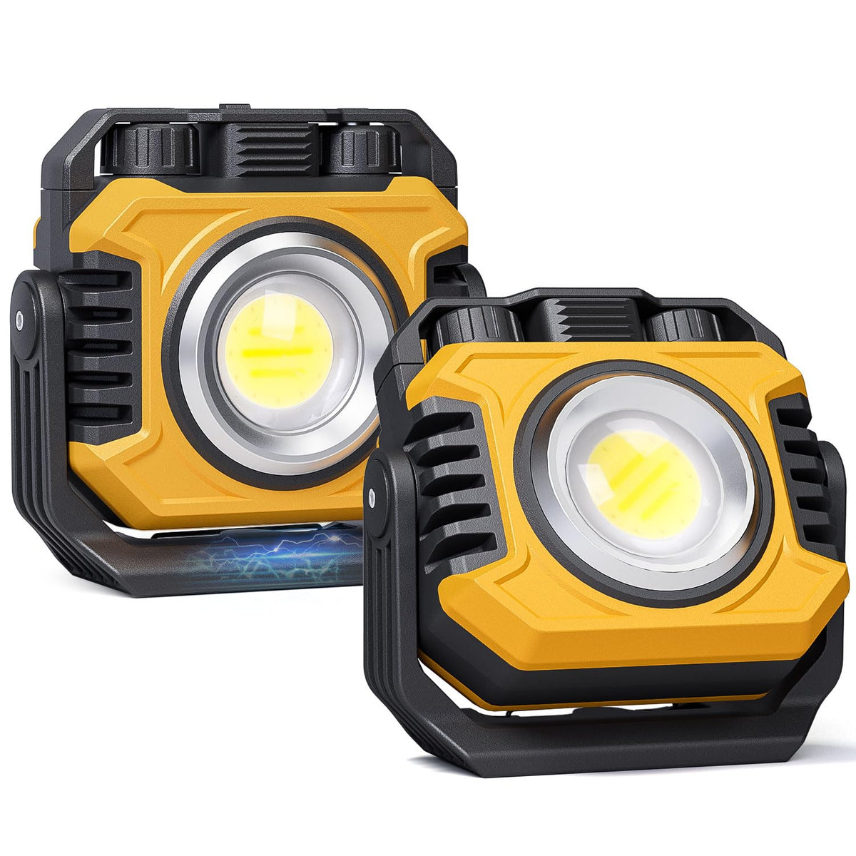Samyoung two-pack magnetic work light with dual sides for versatile task illumination.