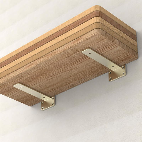 Sanbeeto 6-inch gold brackets side-view showcases slim profile and hidden support