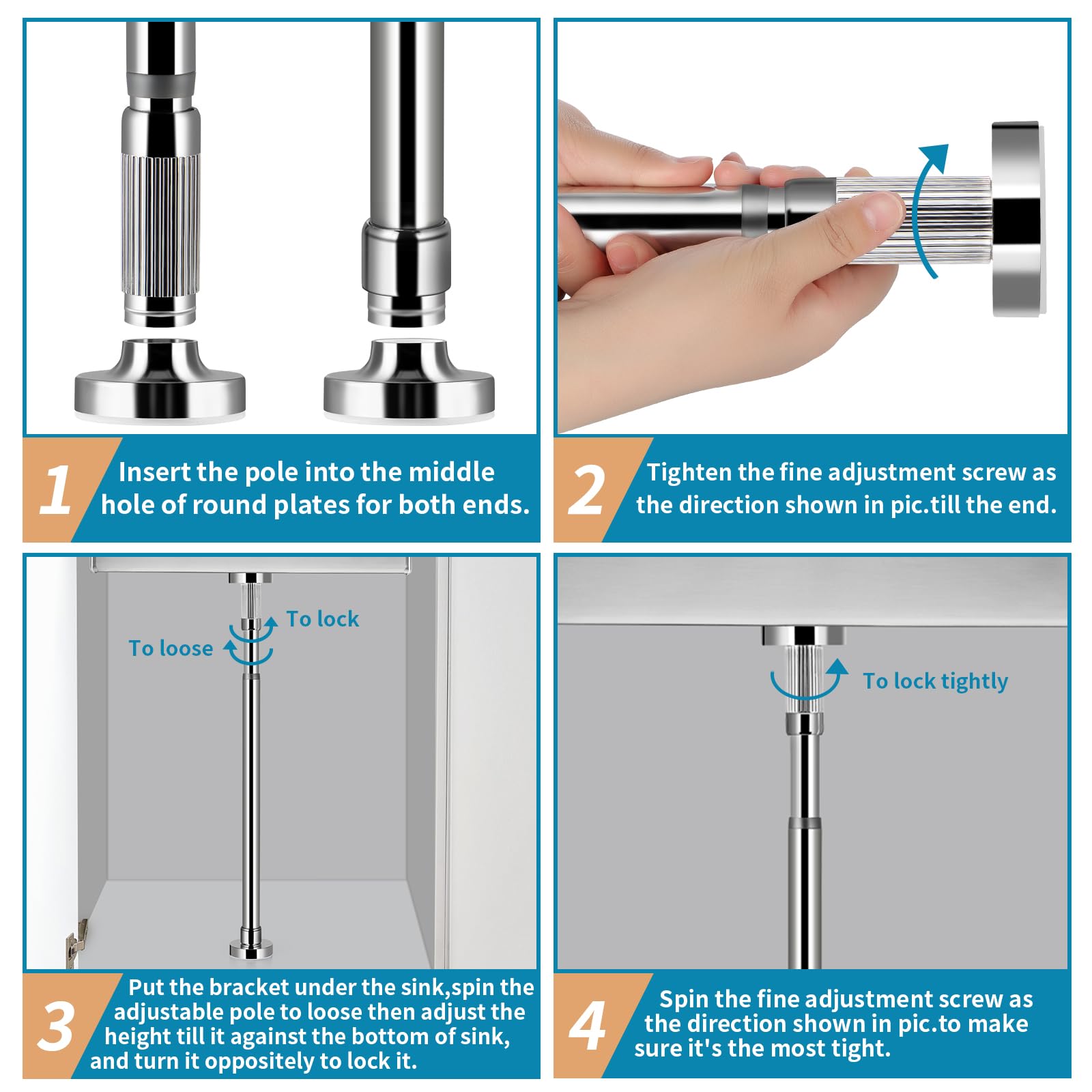 Sanbege compatible with single or double bowl undermount sinks.