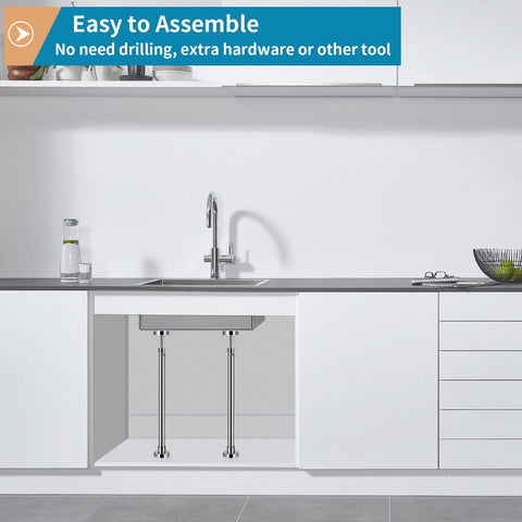 Sanbege corrosion-resistant 304 stainless steel withstands humidity in kitchens and baths.