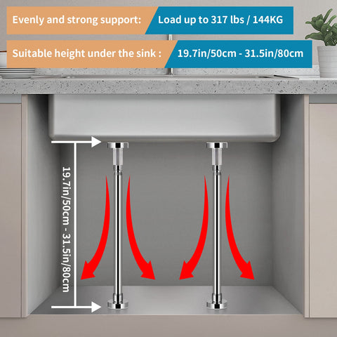 Sanbege drill-free installation: easy setup under any sink.