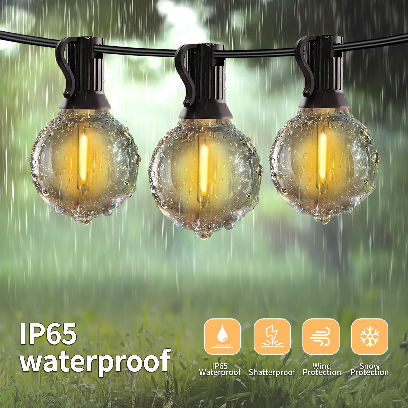 SANBEN versatile string lights suit patios, gardens, decks, and parties.