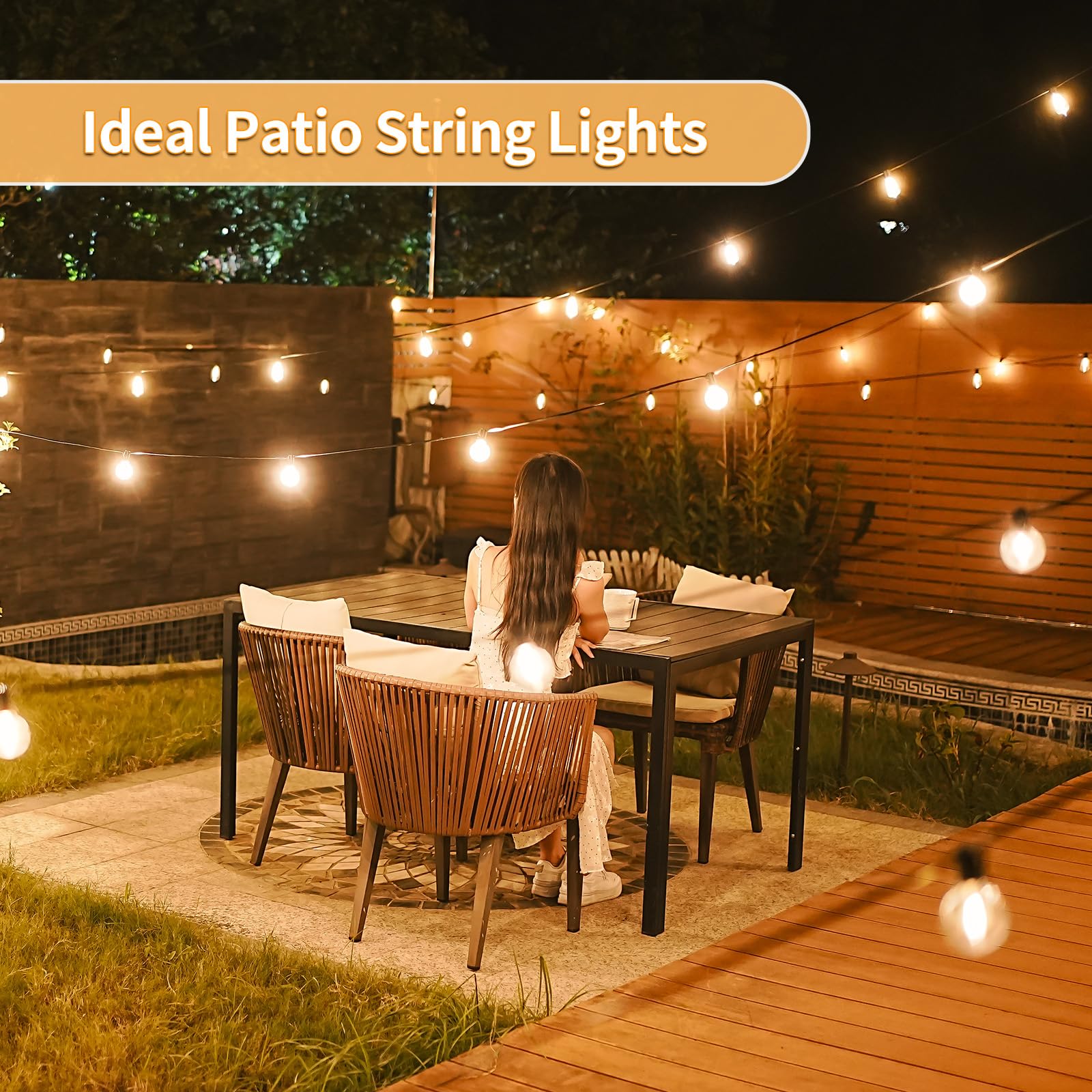 SANBEN remote-control outdoor lights highlight convenient on/off and brightness from afar.