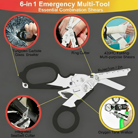SANBIAOPEN foldable EMT shears tucked in holster for quick reach