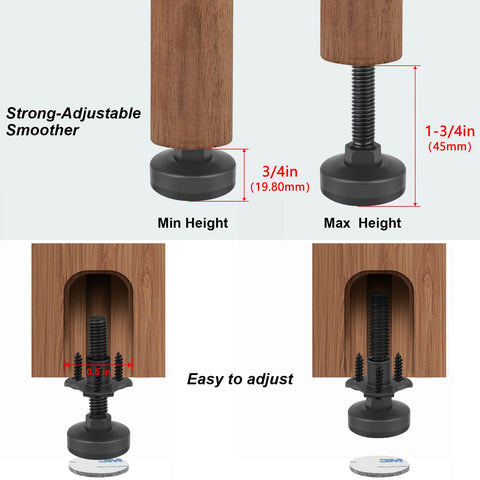 Sanchamy installation-ready levelers fit standard 3/8-16 threaded legs.