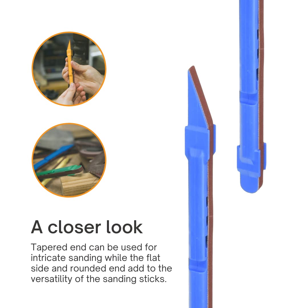 SANDING DETAILER 6-1-4inch sticks reach narrow profiles