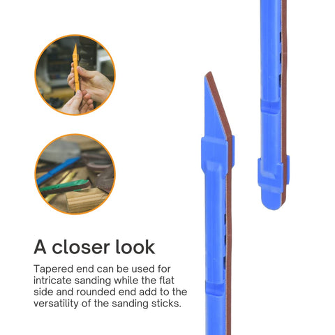 SANDING DETAILER belt-holding system keeps belts secure during sanding