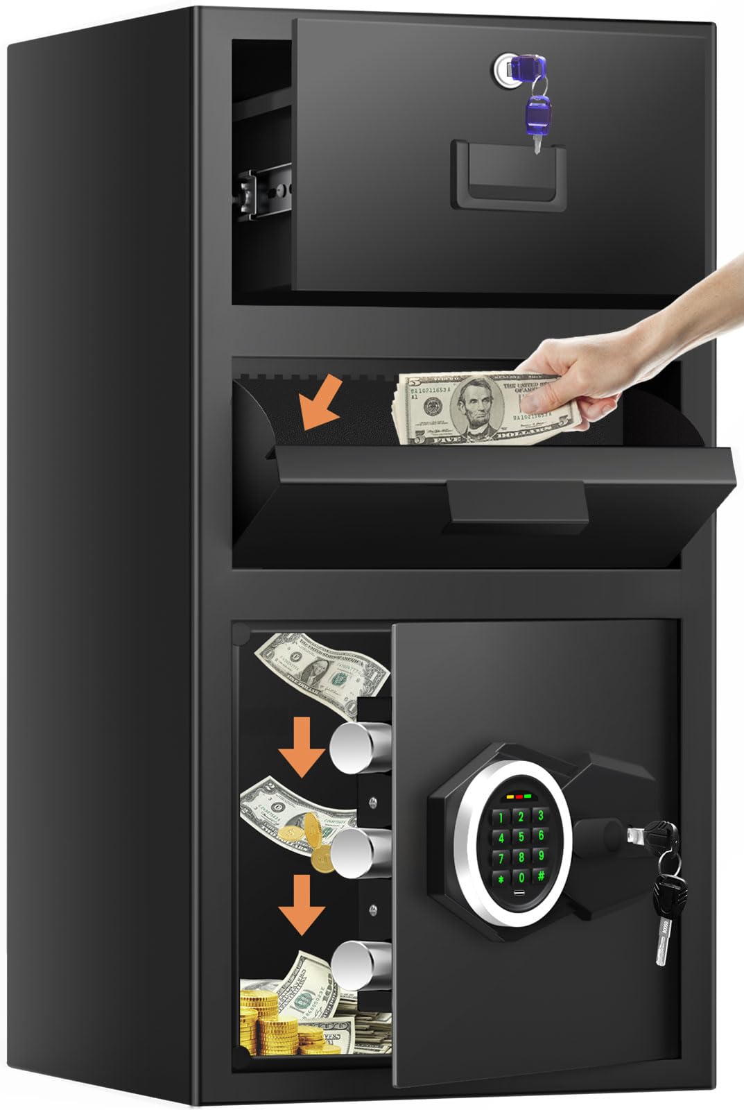 Sanfnz 5.6 cu ft drop safe with front slot for fast deposits