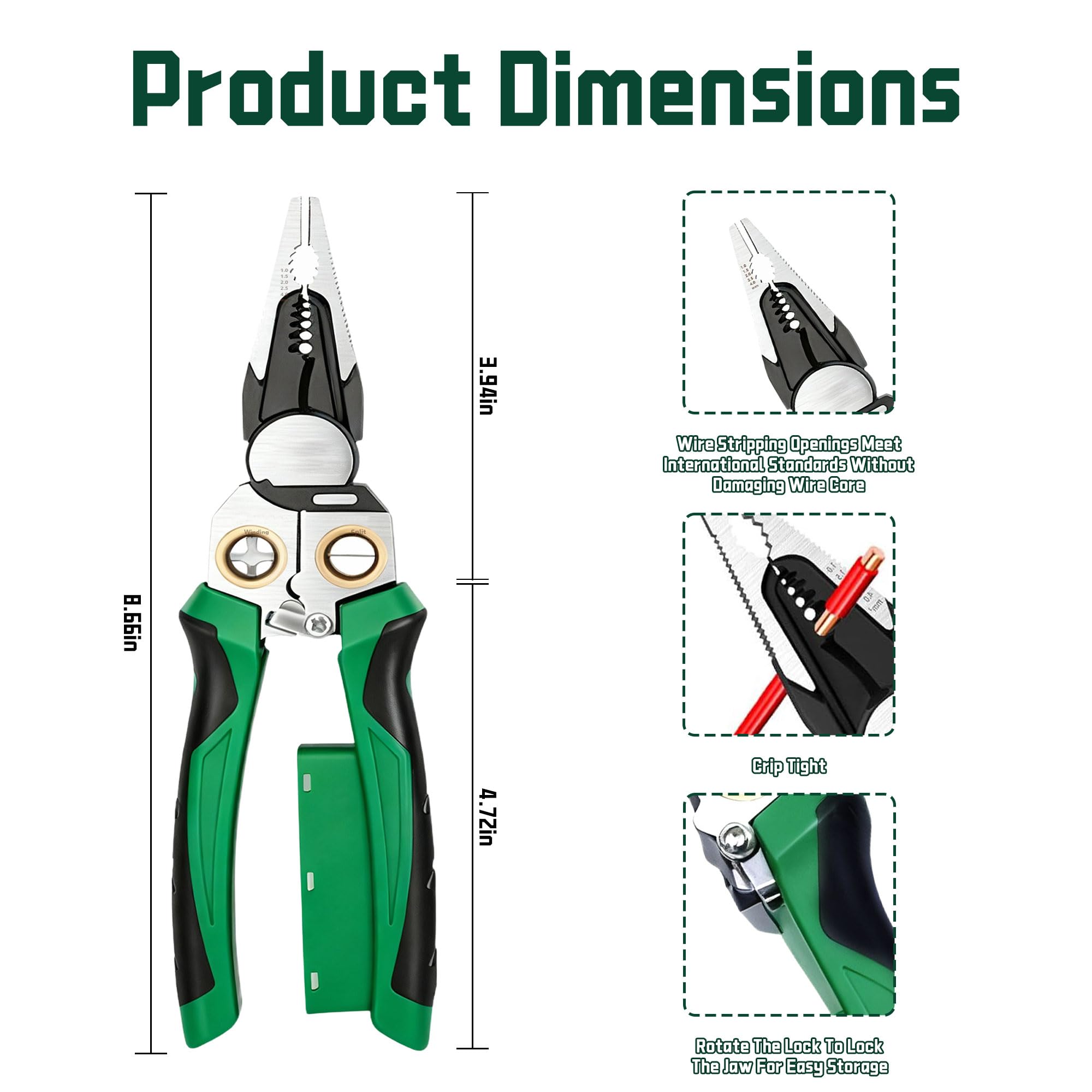 Sanfylikus wire stripper with crimping and cutting for efficient repairs.