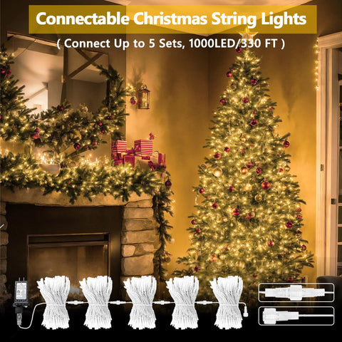 SANJICHA 200 LED lights with timer feature for effortless daily lighting.