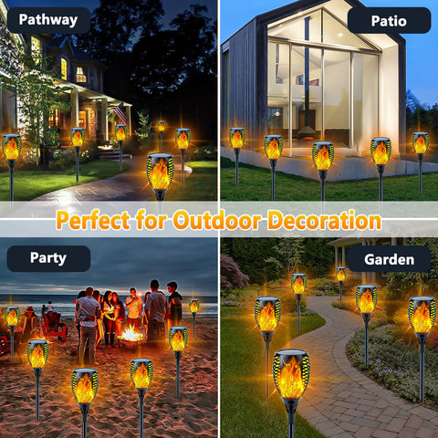 Sanjicha long-working-time durable flame lights stay lit through the night.