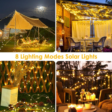 SANJICHA IP65 outdoor solar lights withstand rain and snow.