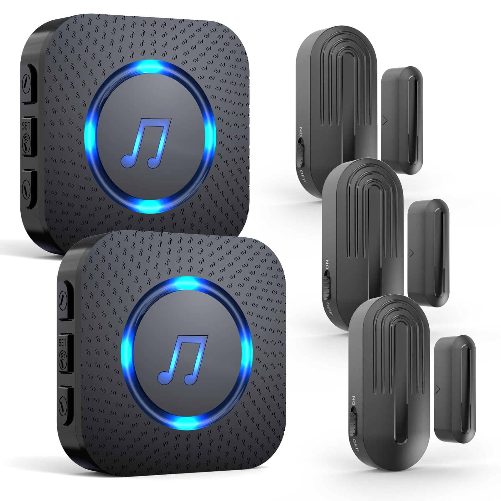 Sanjie door chime receiver plugged into outlet showing home setup and reliability