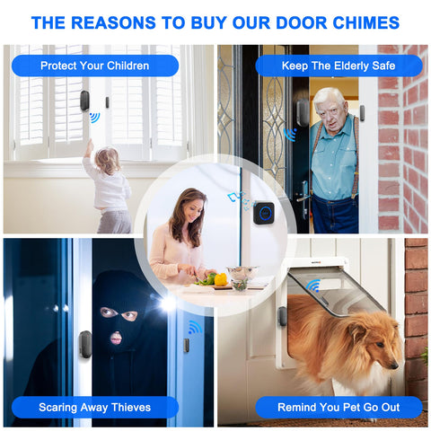 SanJie LED display on a door chime showing status at a glance