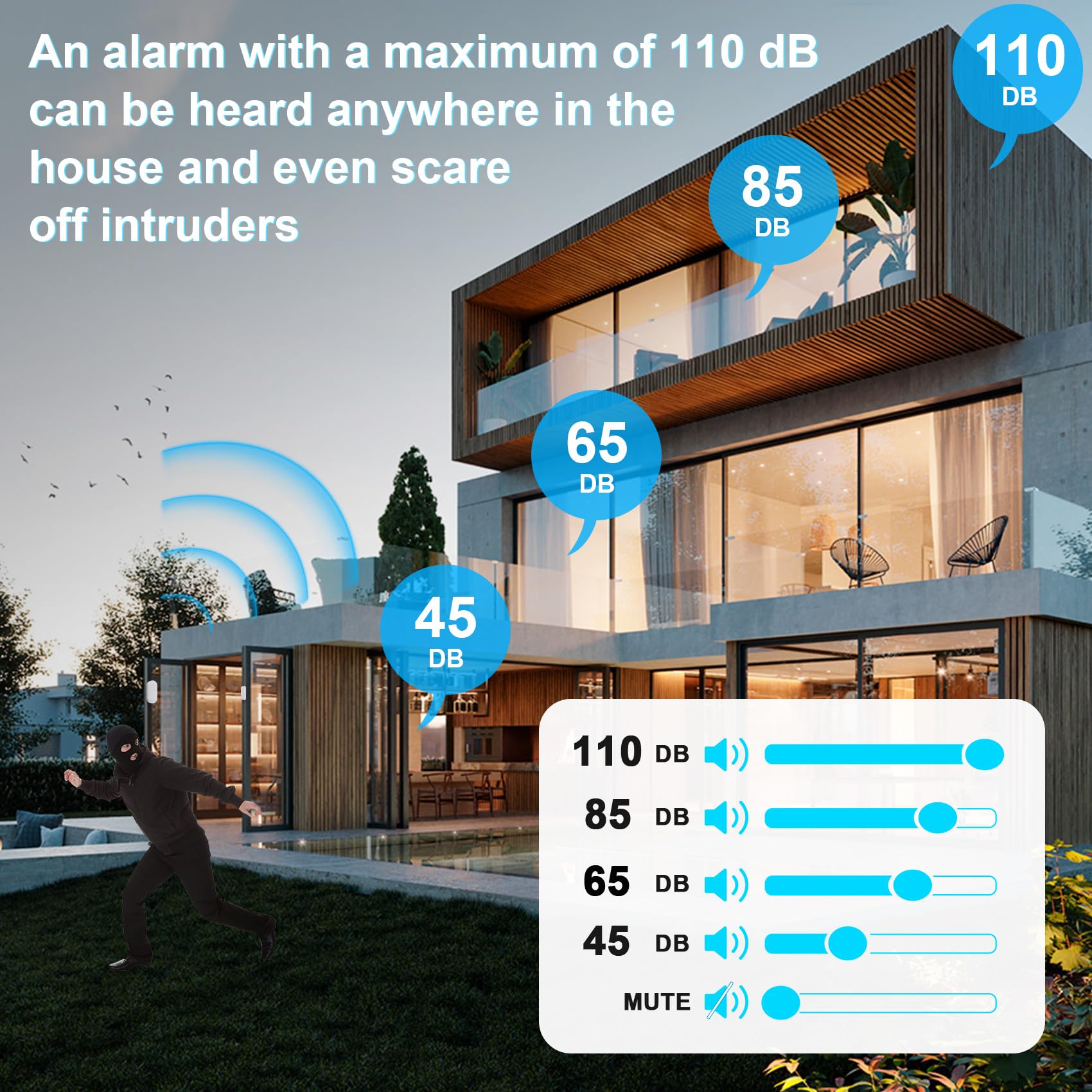Sanjie door chime volume control with adjustable levels