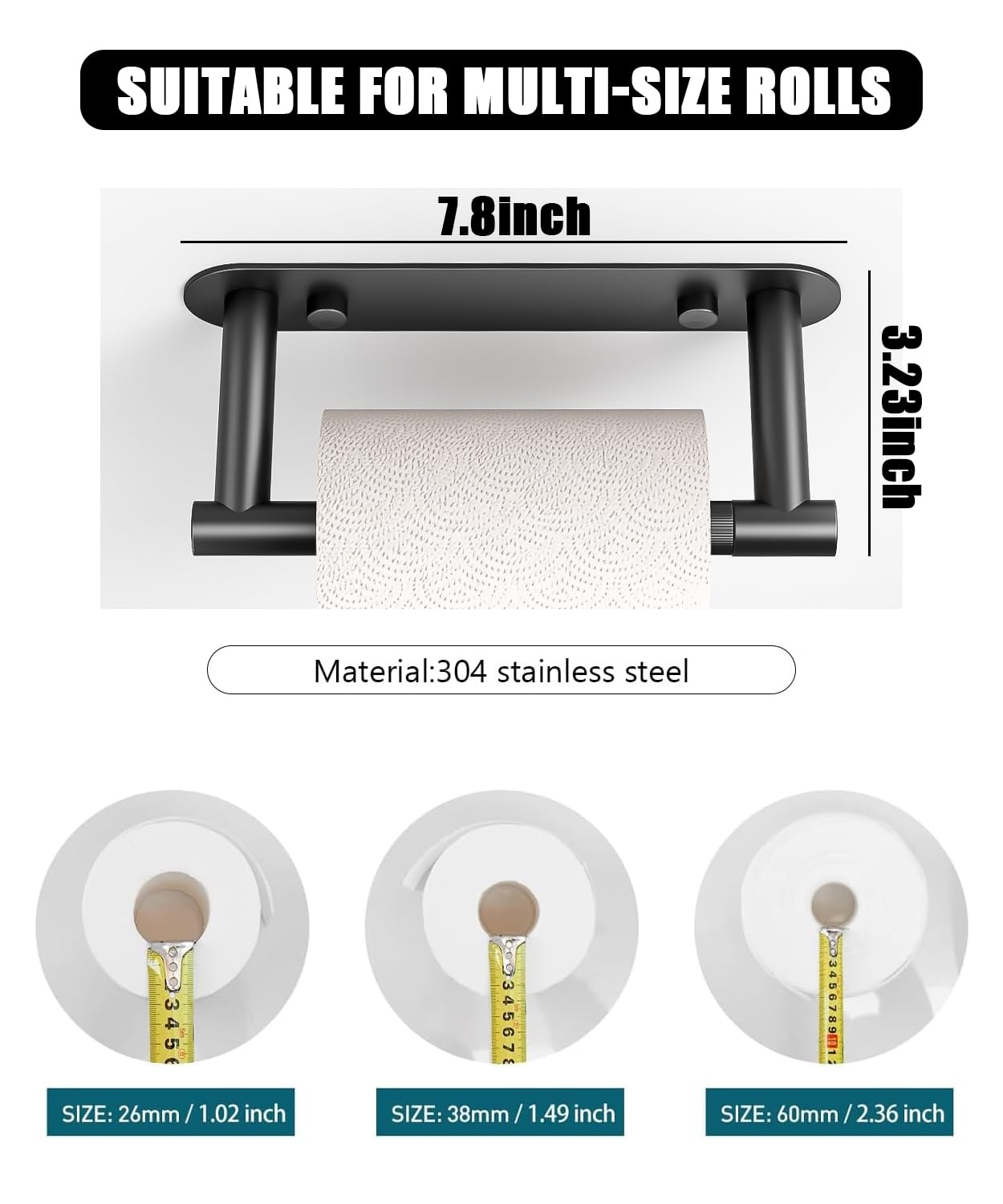 Sankecao toilet paper holder lever, effortless roll changes.