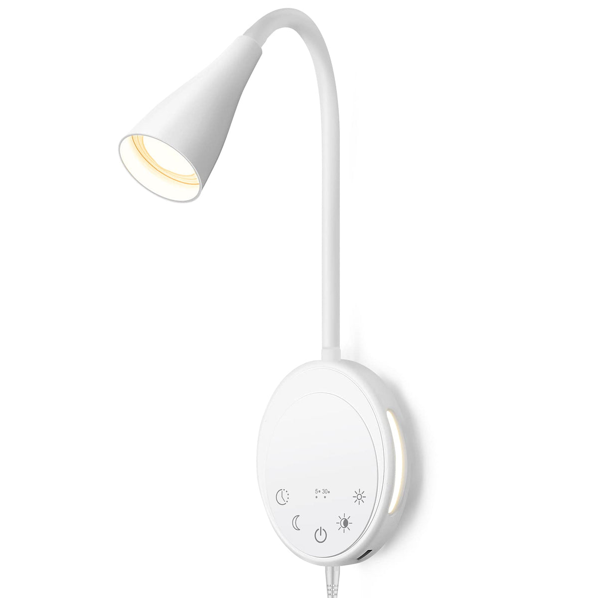 SANKEDOU LED reading light front view with focused book illumination