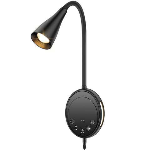 SANKEDOU wall-mounted reading light with focused 60-degree beam for book reading