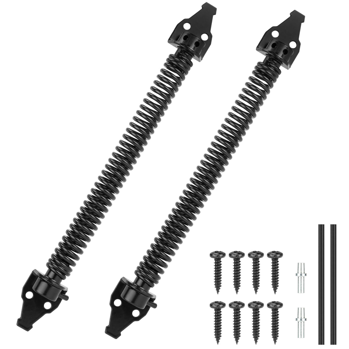 SANKINS 14-inch gate spring installed for automatic closing on an exterior gate