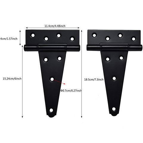 SANKINS 6-inch T-strap gate hinges for sturdy swings