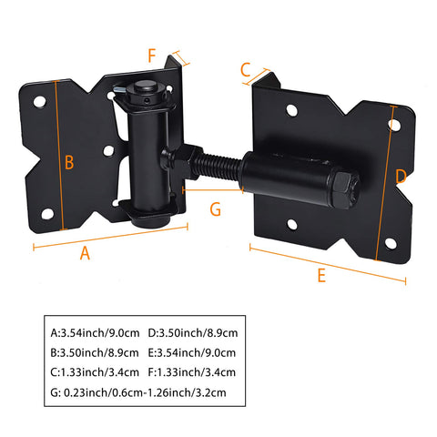 SANKINS black outdoor gate hinges demonstrate durable weather-resistant coating.