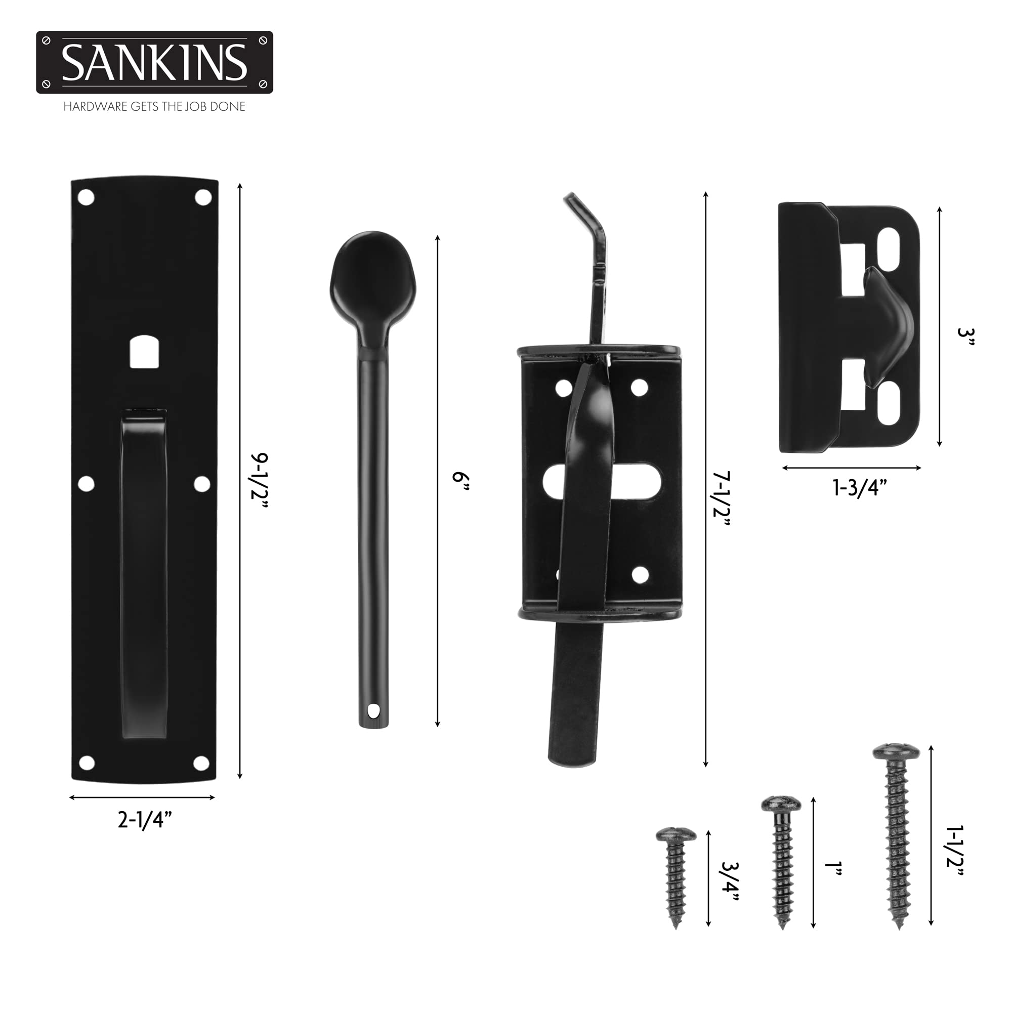 SANKINS decorative pull handle detail showing stylish durable gate hardware
