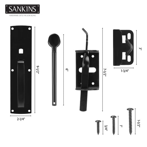 SANKINS decorative pull handle detail showing stylish durable gate hardware