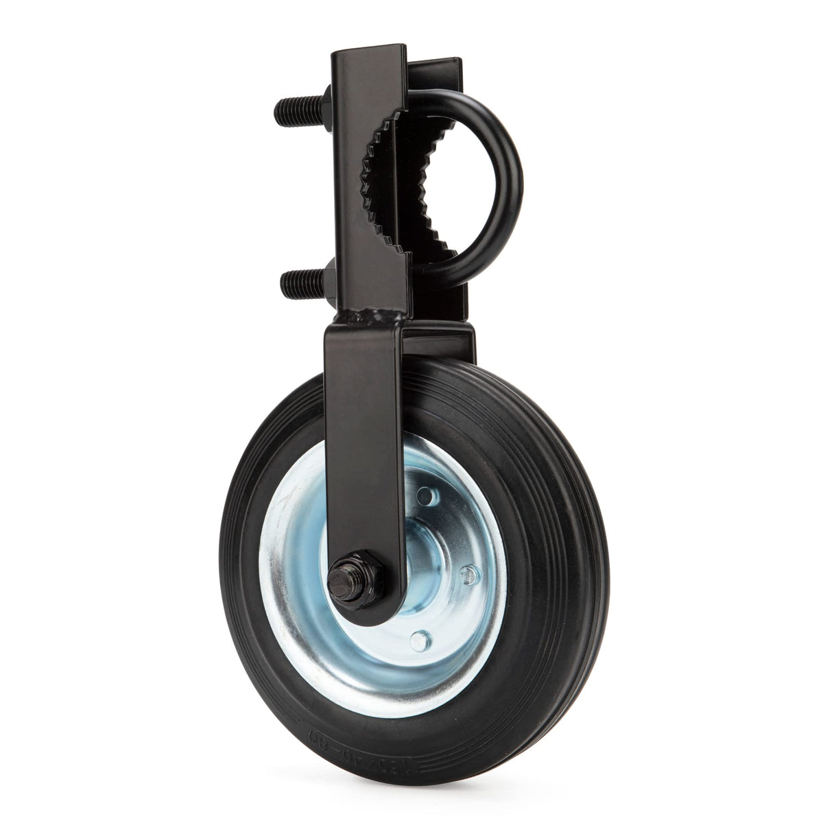 SANKINS gate helper wheel showing 500 lb capacity for sturdy chain-link gates