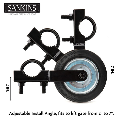 SANKINS gate caster lifts up to 8-3/4 inches to prevent sag