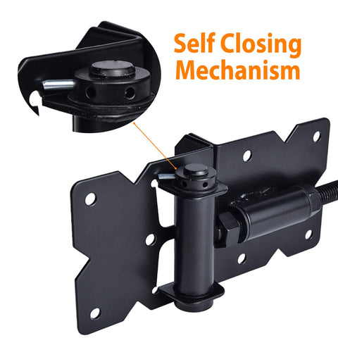 SANKINS hinge with adjustable gap range for versatile fence fits.