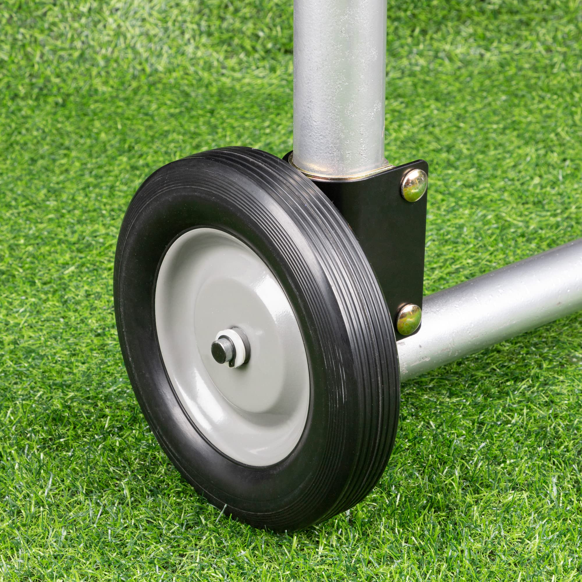 SANKINS 8-inch rubber gate wheel on ground improves movement on concrete